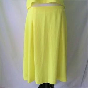 Cato neon zip back midi skirt size 12